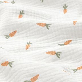 Double Gauze/Muslin small carrots – offwhite, 