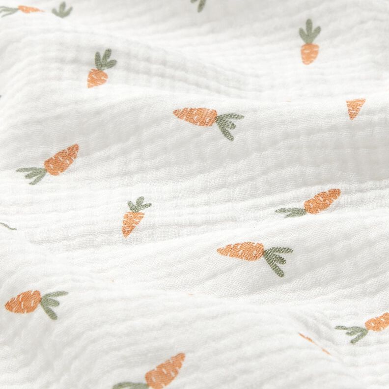 Double Gauze/Muslin small carrots – offwhite, image number 2