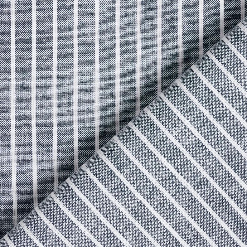 Linen Cotton Blend broad stripes – midnight blue/white, image number 4