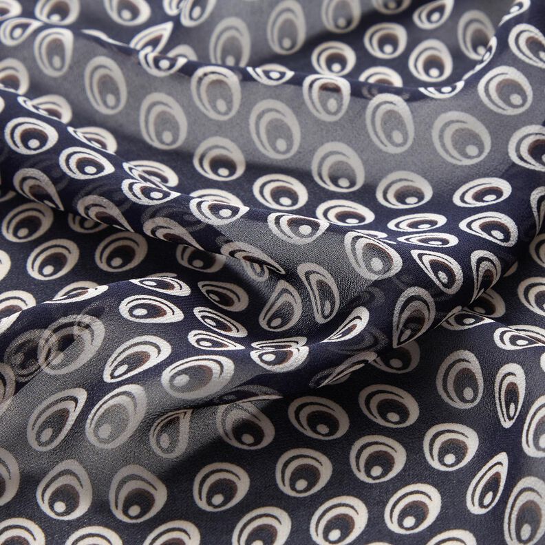 Chiffon Peacock Eye – navy blue/navy blue,  image number 2