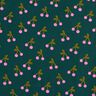 Coated Cotton cute cherries – dark green,  thumbnail number 1