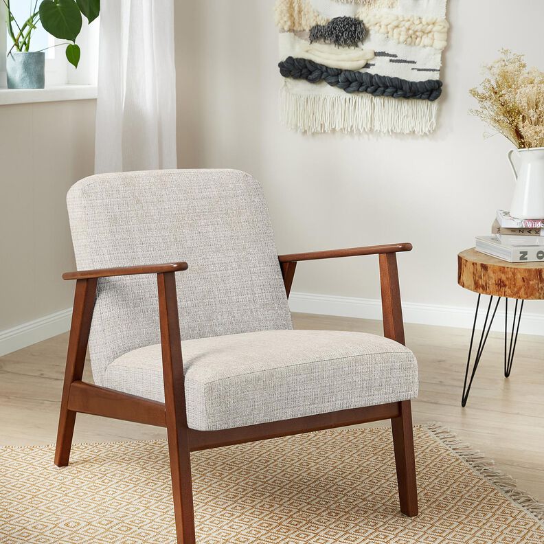 Upholstery Fabric Chenille Plain – almond,  image number 5