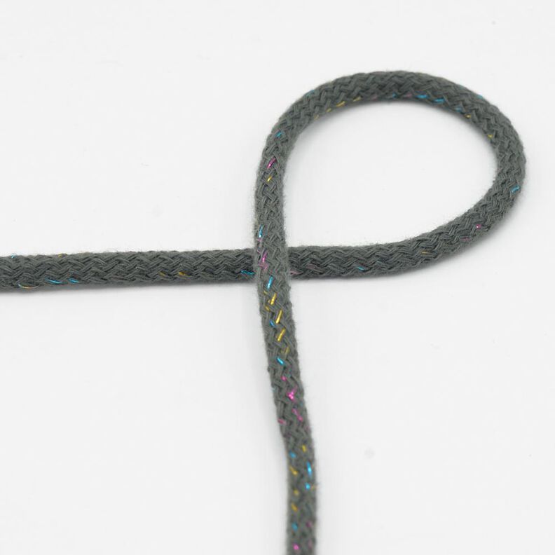 Cotton cord Lurex [Ø 5 mm] – khaki,  image number 1