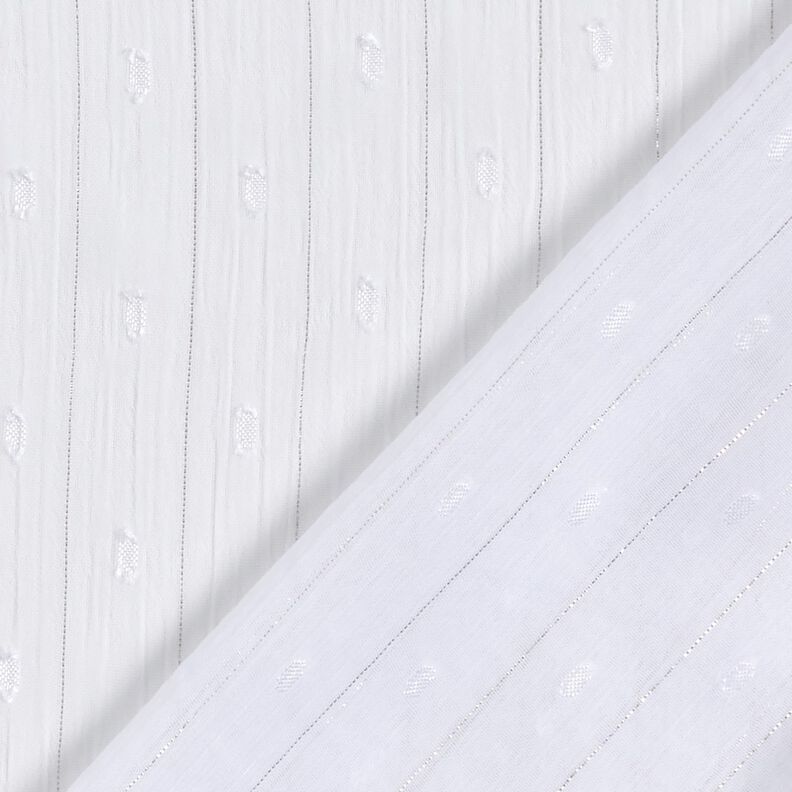 Metallic pinstripe chiffon dobby – white/metallic silver,  image number 4