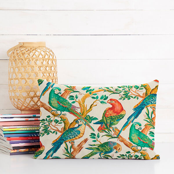Digital print decorative fabric Parrots – natural,  image number 9