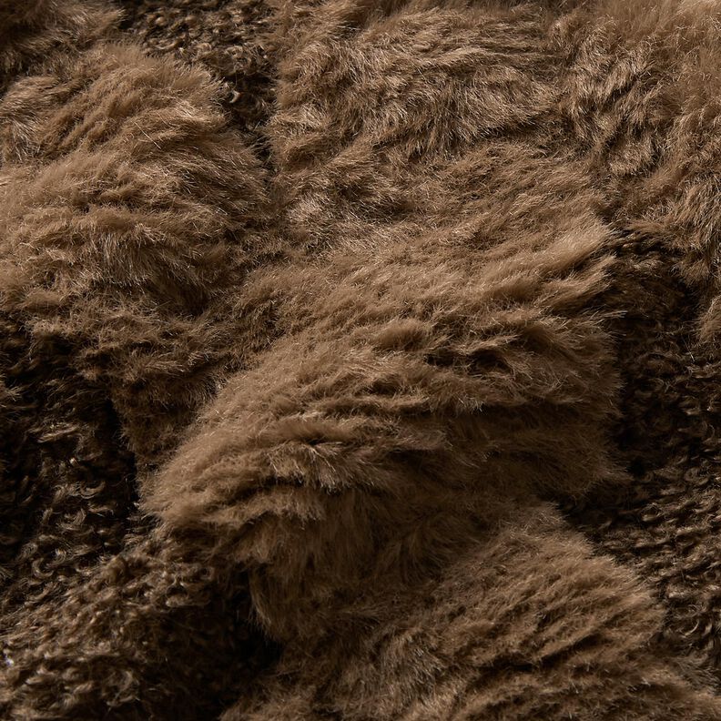 Faux Fur Bouclé Diamonds – dark brown, image number 5