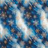 French Terry Snowflakes Milky Way | Glitzerpüppi – indigo/antique gold,  thumbnail number 1