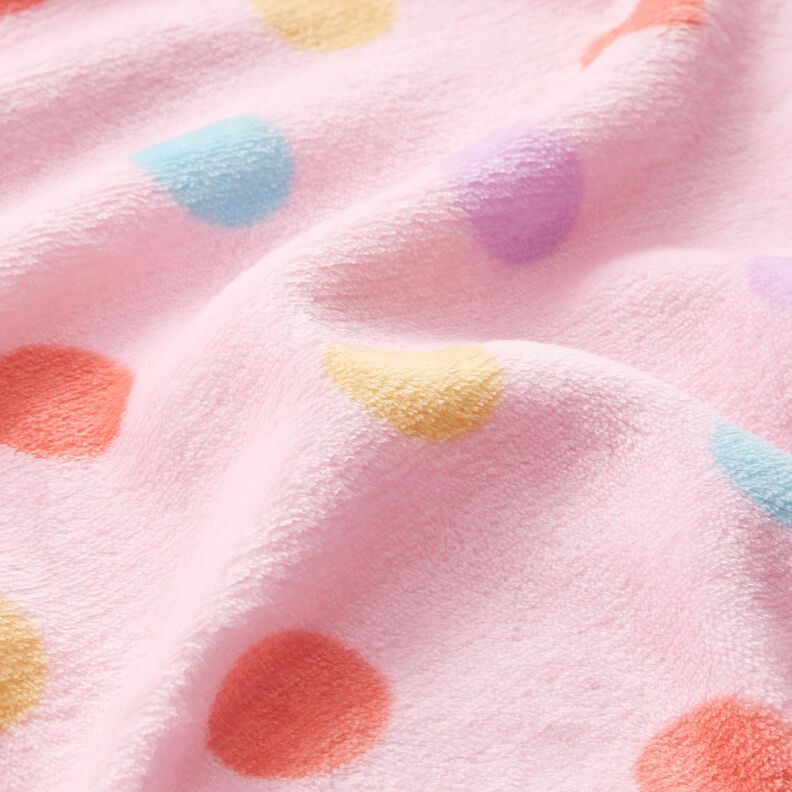 Cosy Fleece colourful dots – light pink, image number 2