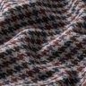 Coat Fabric Wool Blend small houndstooth – merlot/silver,  thumbnail number 2