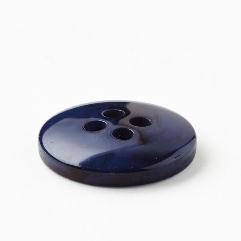 4-hole button marbled [Ø 15 mm] – indigo,  image number 3