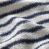 Knitted bouclé stripes and glitter – white/navy blue,  thumbnail number 3