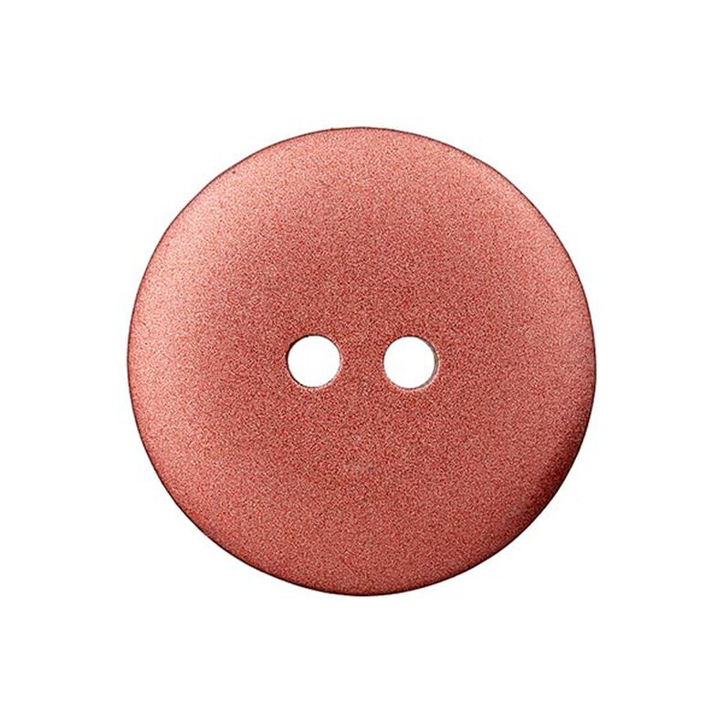 Metallic 2-Hole Polyester Button – red,  image number 1