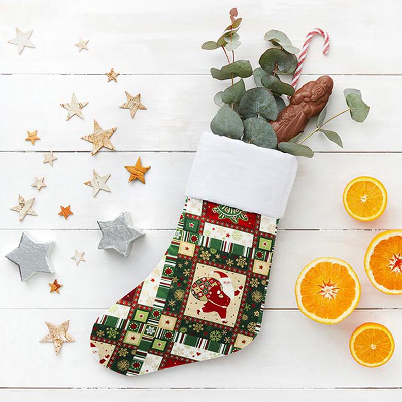 Colourful Christmas cotton poplin fabric – green, image number 6