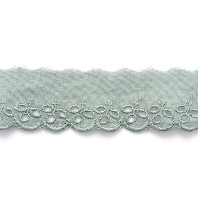 Scalloped Leafy Lace Trim [ 30 mm ] – olive,  image number 2
