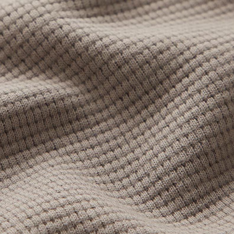 Mini Cotton waffle jersey Plain – taupe,  image number 3