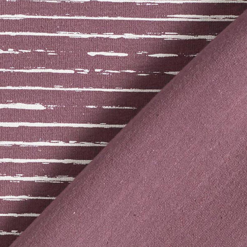 Cotton jersey scribble stripes – aubergine,  image number 4
