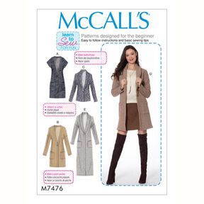 Jacket, McCalls 7476 | XS - M, 
