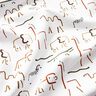 Brushed Sweatshirt Fabric abstract savanna animals – white,  thumbnail number 2