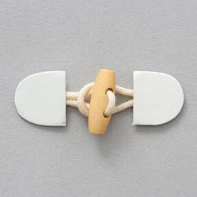 Duffle Coat Fastener [ 55 mm ] – white, 