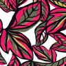 Viscose Jersey large leaves – intense pink/midnight blue,  thumbnail number 1