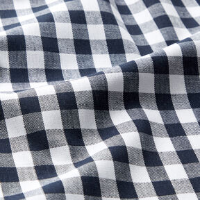 Cotton Vichy check 1 cm – blue-black/white, 