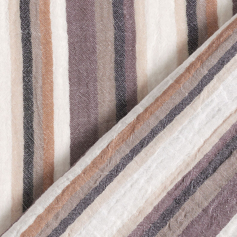 Double Gauze/Muslin yarn-dyed stripes – chestnut/fawn, image number 5