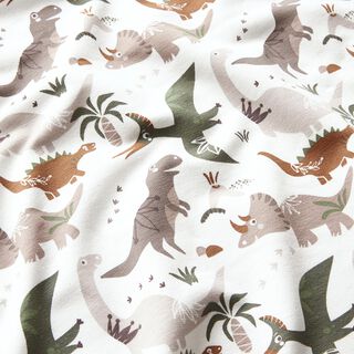 French Terry Jungle Dinosaurs – offwhite, 
