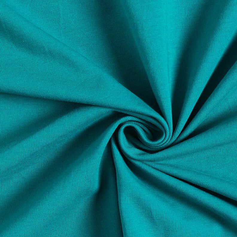 Plain Medium Cotton Jersey – petrol,  image number 1