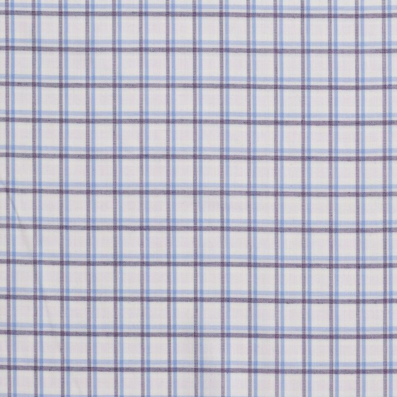 Shirt fabric offset check – white/light blue,  image number 1