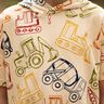 French Terry Construction vehicles| Poppy Fabrics – beige/navy blue,  thumbnail number 6