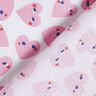 Cotton Cretonne Hearts with Eyes – white/pink,  thumbnail number 4