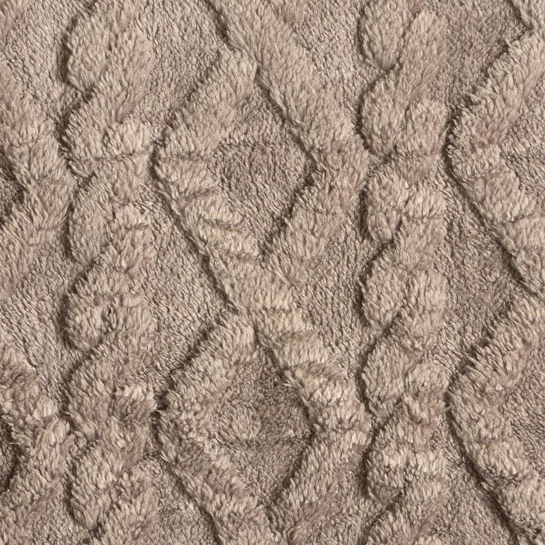 Faux Fur Diamonds – taupe,  image number 1