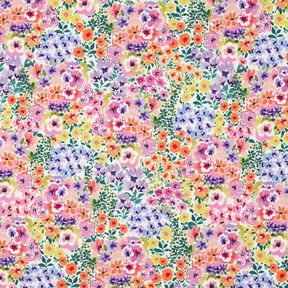 Cotton Jersey sea of flowers Digital Print | Poppy Fabrics – ivory/colourful, 