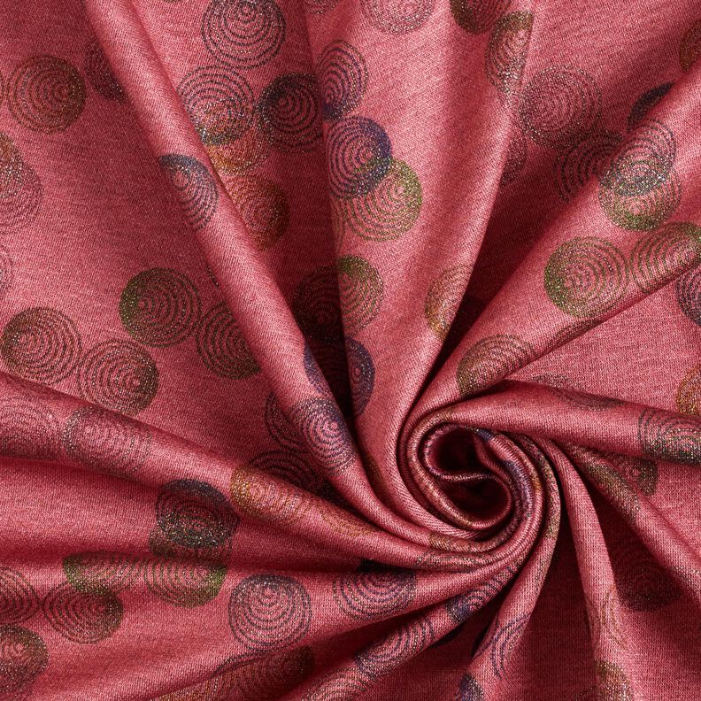 Viscose Jersey Colourful Circles – hollyhock,  image number 3