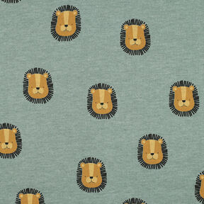 Sweatshirt Fabric Lions | by Poppy – reed/antique gold, 