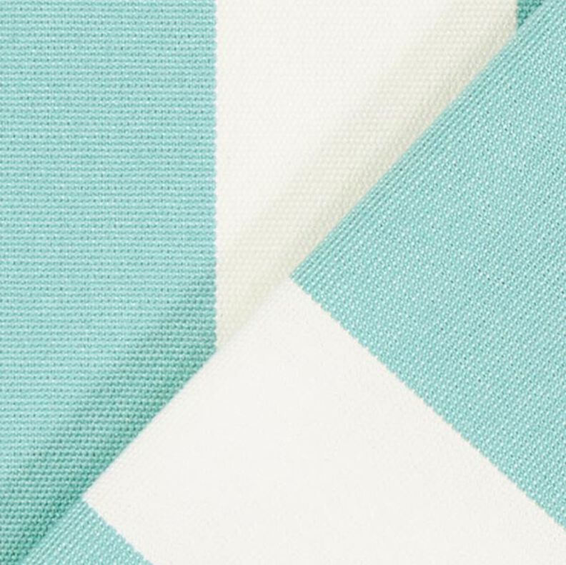 Outdoor Fabric Acrisol Listado – offwhite/turquoise,  image number 3