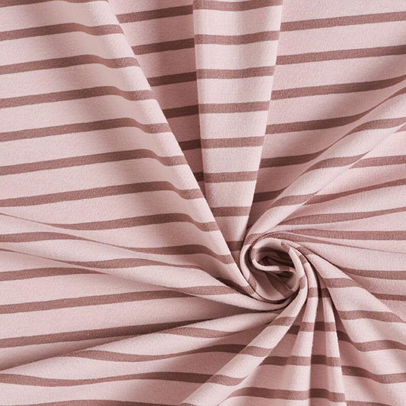 Narrow & Wide Stripes Cotton Jersey – light dusky pink/dark dusky pink,  image number 3
