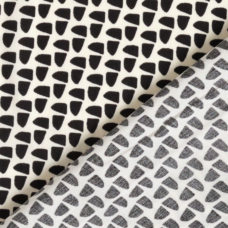 Blouse Fabric abstract graphic – cream/black,  image number 4