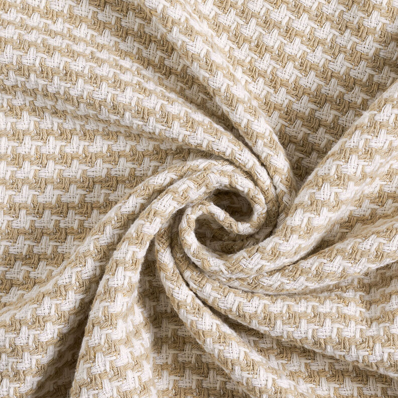 Houndstooth coarse coat material – beige/white,  image number 4