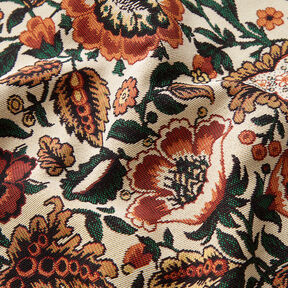 Decor Fabric Tapestry Fabric Retro floral – light beige/copper, 