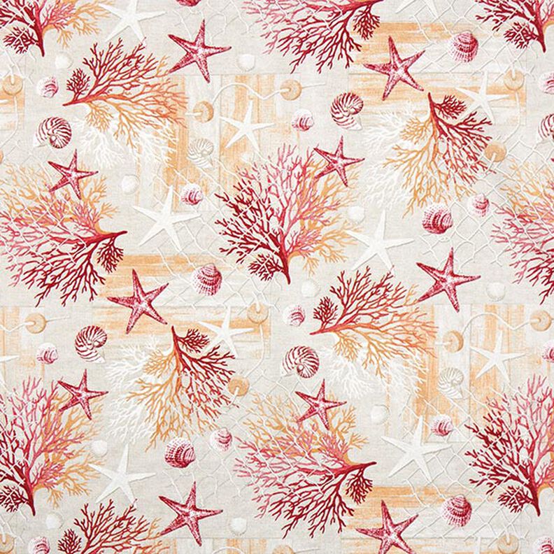 Decor Fabric Canvas Nautical Collage – red/orange,  image number 1