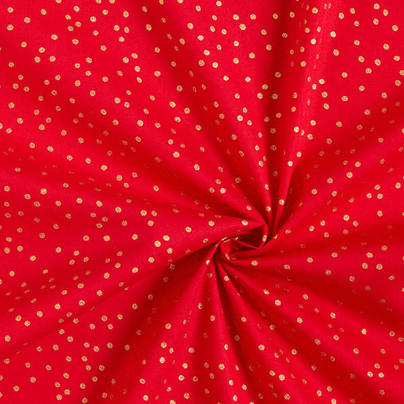 Cotton Poplin Fine Dots – red/gold,  image number 3