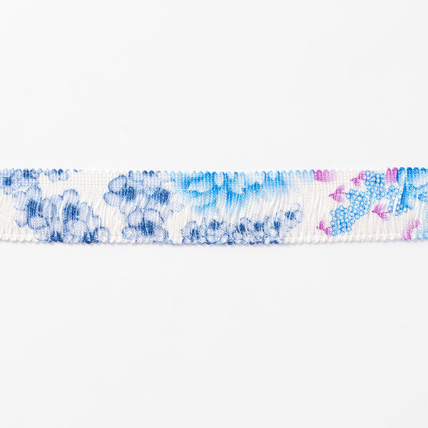 Fringe Flowers [30 mm] – white/blue,  image number 2