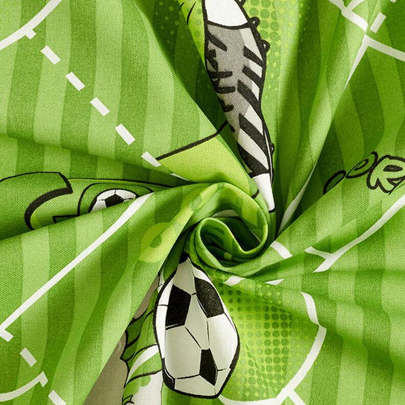 Decor Fabric Half Panama Football game – green,  image number 4