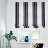 Decor Fabric Panama Block Stripes – blue-black/misty grey,  thumbnail number 6