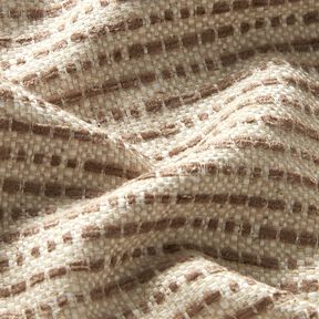 Decor Fabric Jacquard rustic stripes – medium brown/natural, 