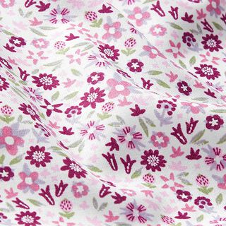 Cotton Poplin colourful floral meadow – offwhite/purple, 