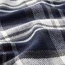 Coat fabric with checked fur backing – midnight blue/slate grey,  thumbnail number 2