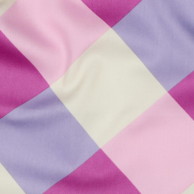 Cotton Satin Large Gingham | Nerida Hansen – pastel violet/offwhite,  image number 2