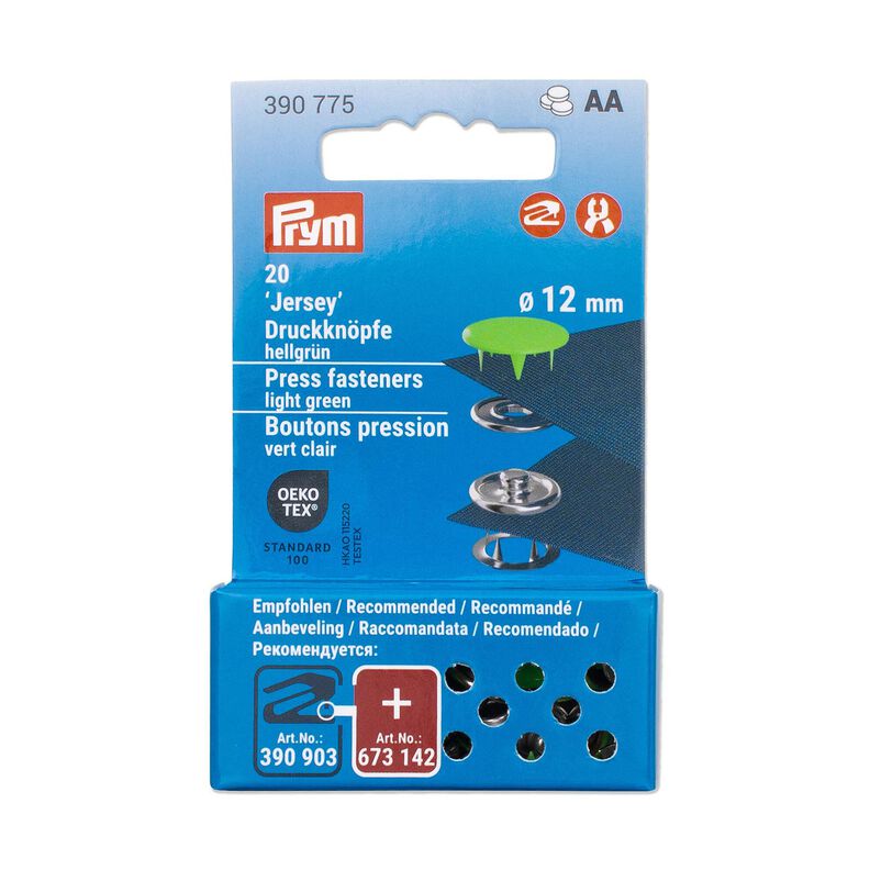 Jersey snap fasteners [12 mm] | Prym – light green,  image number 3